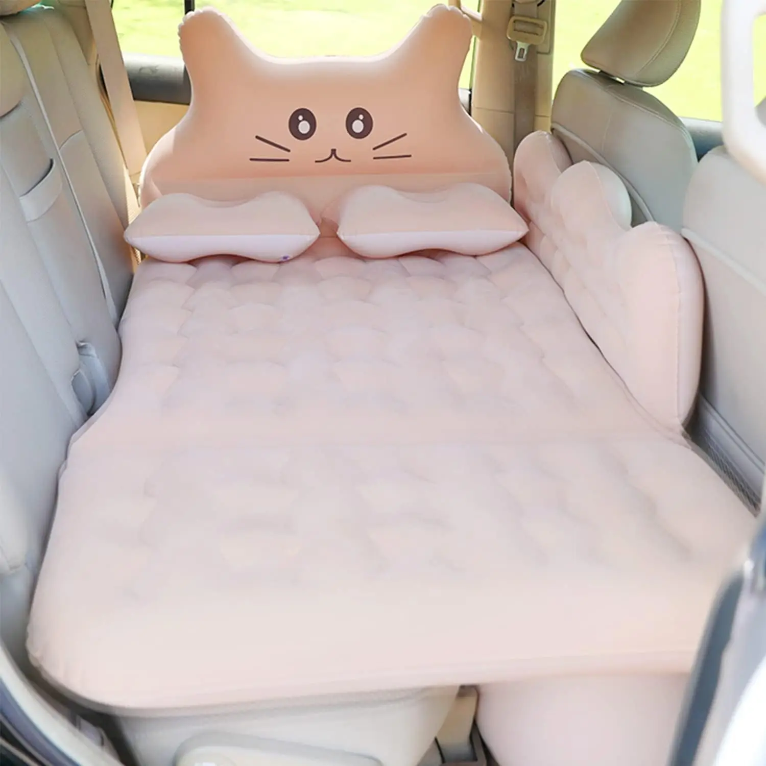 

Universal Inflatable Car Air Mattress for SUV Truck Back Seat Camping Travel with Pump and Pillows
