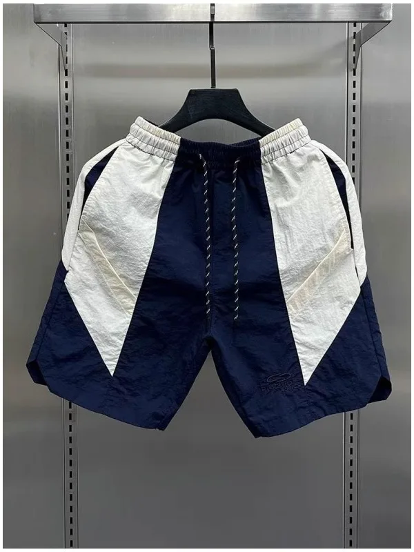 

Loose Fit Color Blo orts Casual Lightweight Summer Fitn Men's Faion Straight Leg Five-Quarter Length Youth Sle