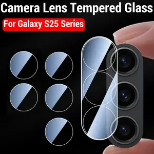 Bilashmart Camera Lens Glass Samsung Galaxy S25 Ultra Plus S25Plus HD Clear Camera Protector Film Rear Lens Tempered Glass Back Film