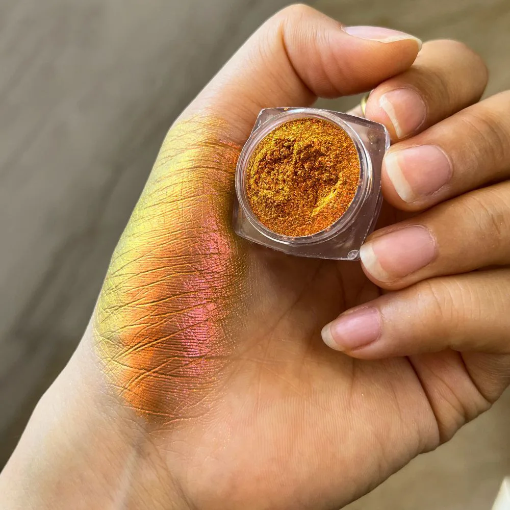 1병 카멜레온 매직 미러 크롬 파우더 네일 글리터 메탈릭 효과 미세 연마 가루 UV 젤 폴리쉬 네일 아트 장식용