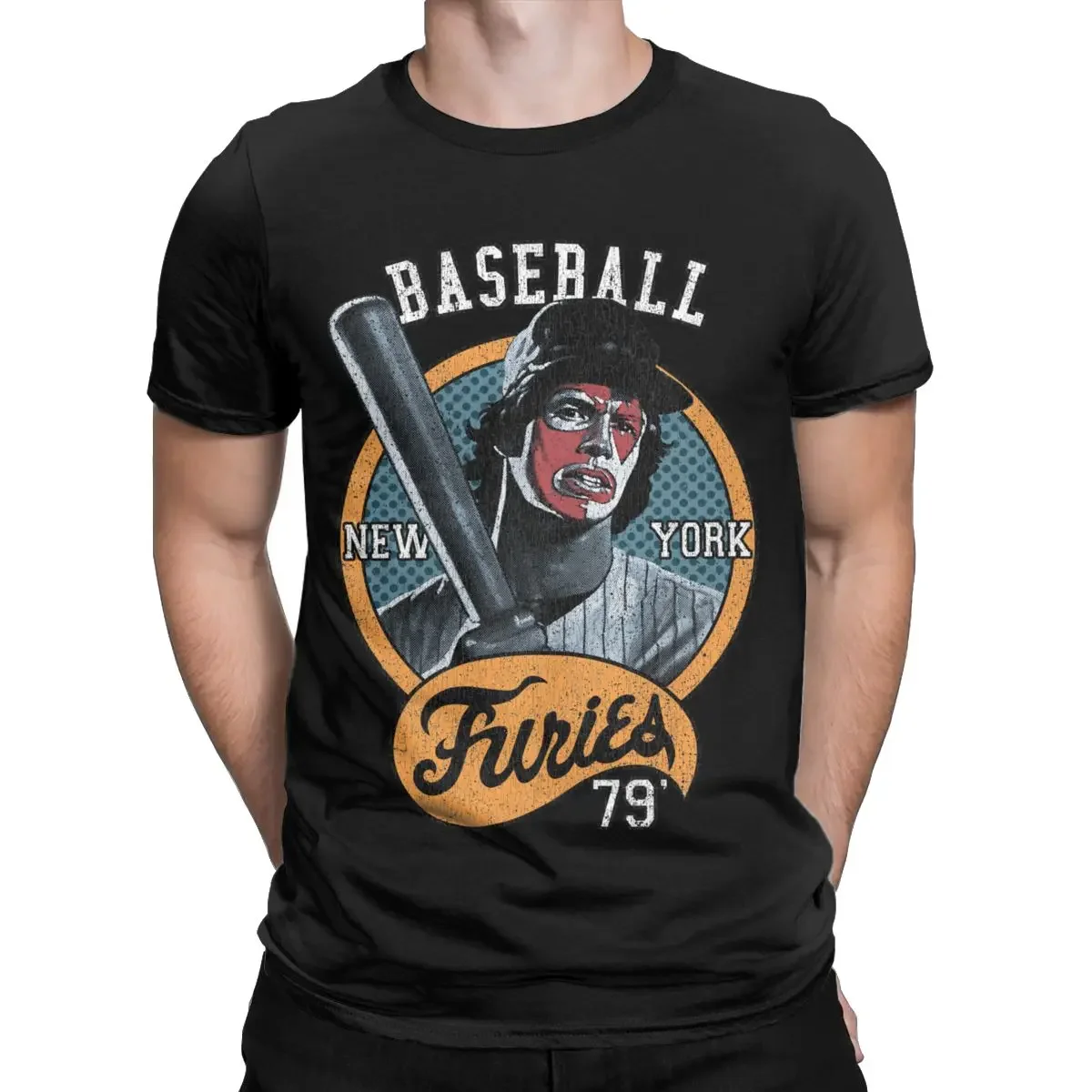 

Short Sleeve Crewneck Tee Shirt New Arrival T-Shirts Men Baseball Furies The Warriors T Shirts Cotton Clothes Humor graphic