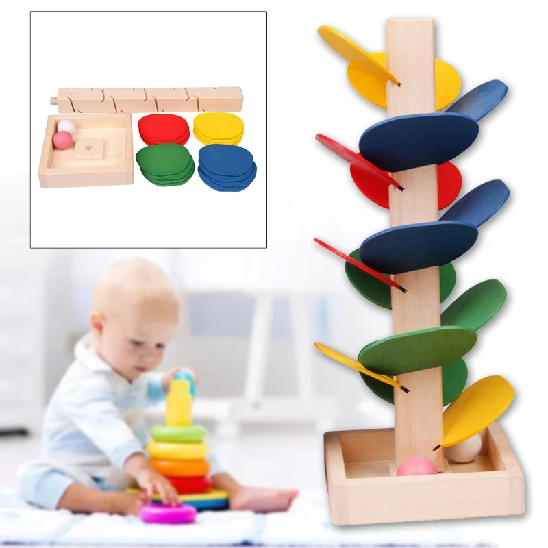 Y1UB Education Game Learning Wooden Forest Block Sensory Stacking Blocks