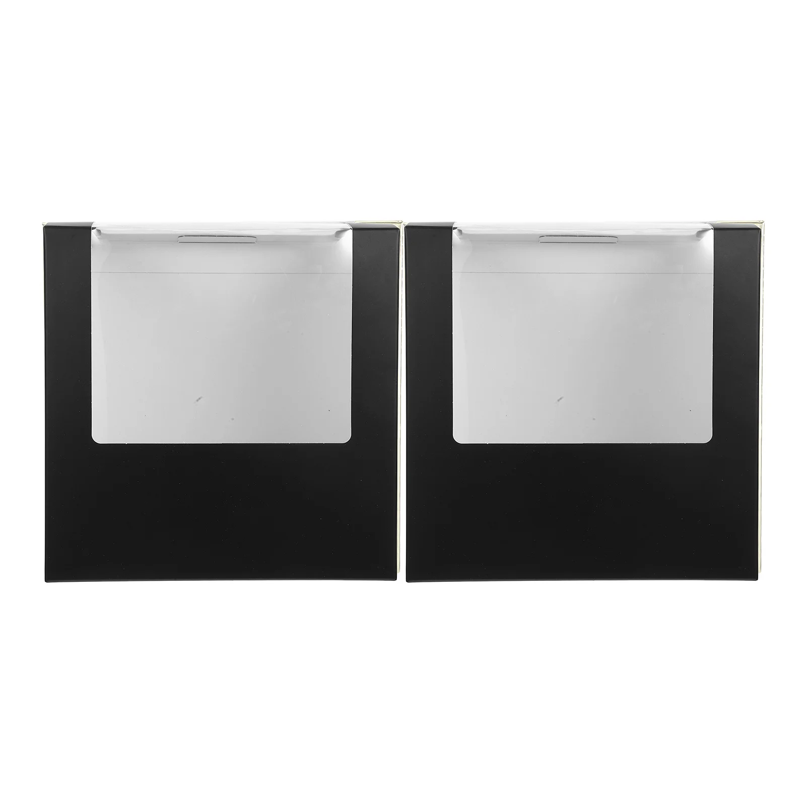 

2Pcs Hat Packaging Box Elegant Square Shape with Window Display for Dad Hats Baseball Caps Foldable Hat Storage Container