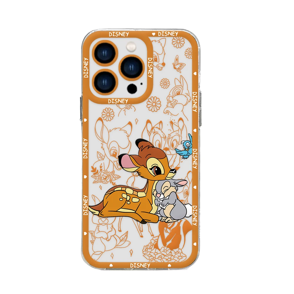 Thumper Cute Bambi Phone Case For iPhone 15 14 13 12 Mini 11 Pro Max XR XS 6 6S 7 8 SE20 Plus Soft Silicone Transparent Cover