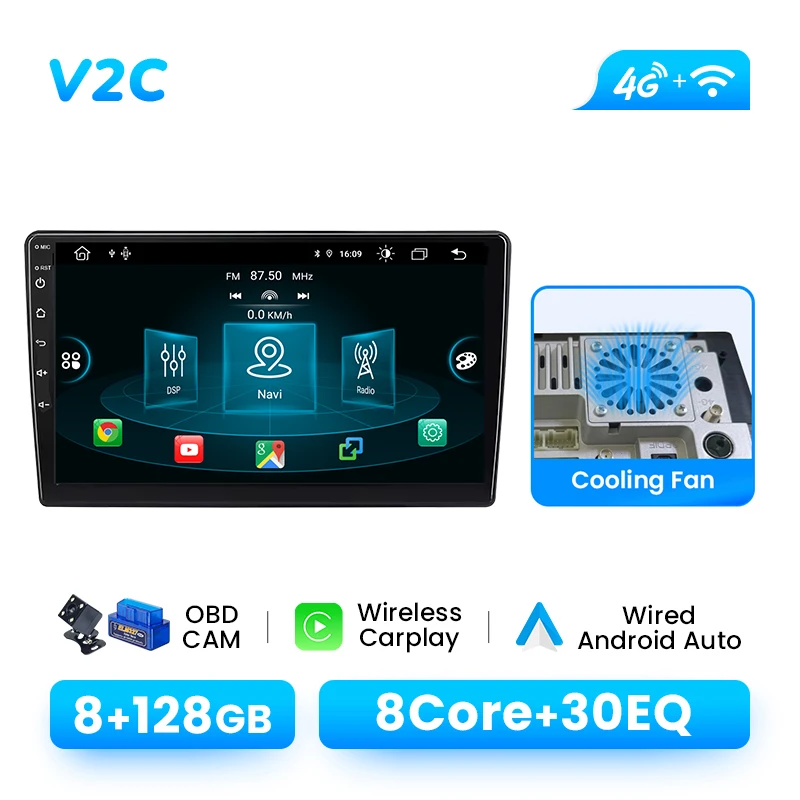 Android 14 autoradio voor Saab 93 2007-2011 GPS navigatie 4G WIFI multimedia draadloze Carplay stereo 1280*720 IPS scherm