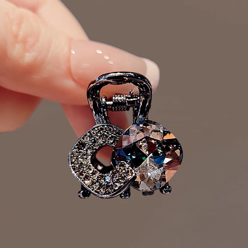 Exquisite Crystal Rhinestone Small Hair Claw Girl Forehead Bangs Clip Cute Side Clip Princess Head Hair slide New Style Headwear