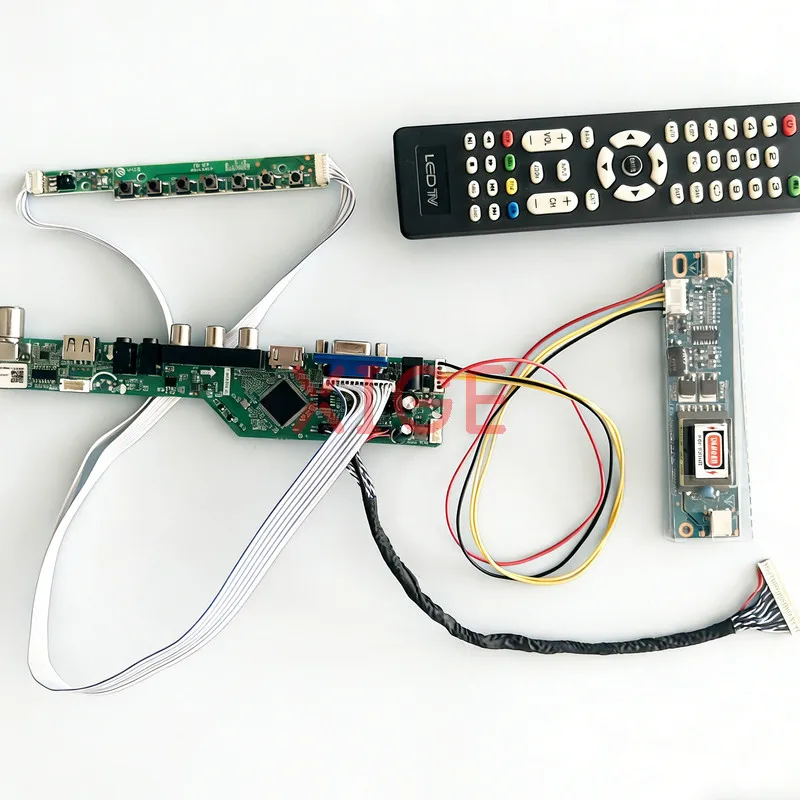 

Плата контроллера матрицы, совместимая с LP171WP3 LP171WP5 LP171WP6 LP171WP7, 2CCFL LVDS-30Pin, 1440*900, 1440x900, HDMI+VGA+AV+USB, DIY-комплект