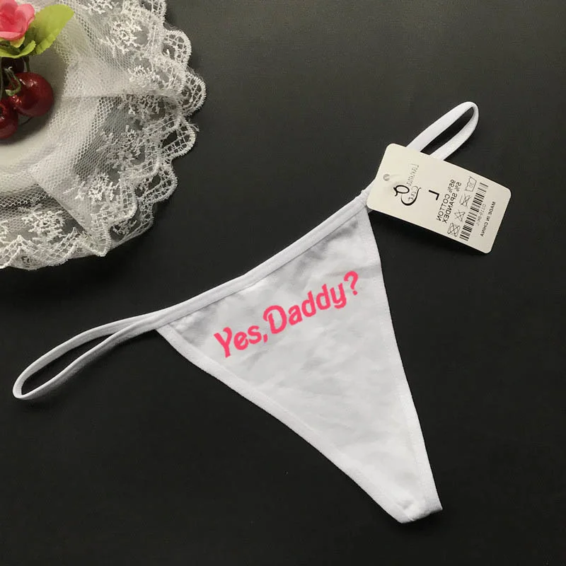 T Back Women G string Underwear Sexy Sex Funny Cotton Tback Panties For Lady Sexy T-back Underpants Printed Sexy Underwear