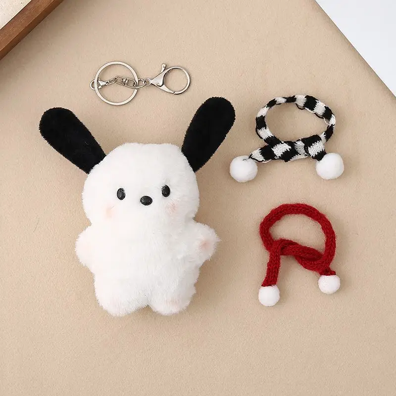 Sanrio Plush Toys Doll Keychain Kawaii Pochacco Anime Pendant Keyring Cute Children Toy Plushie Keychains Girls Birthday Gifts