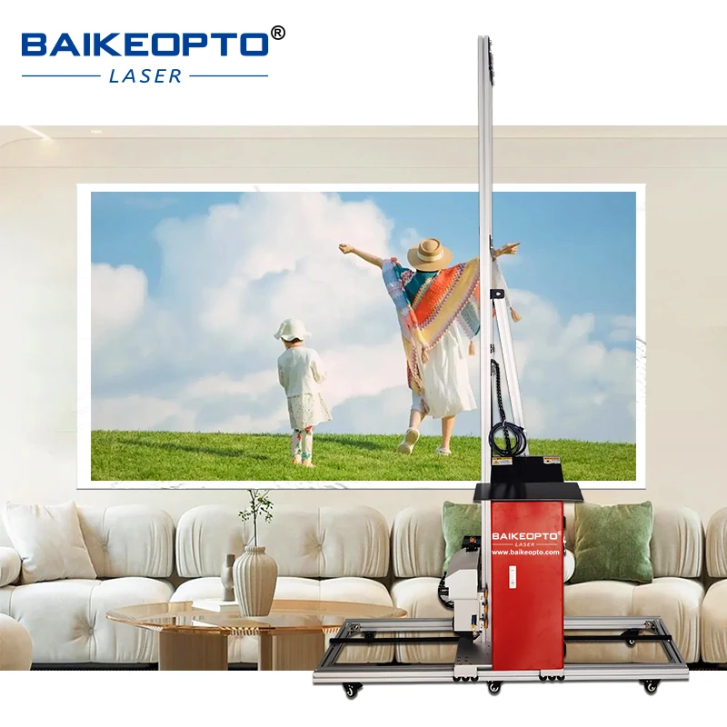 

BK-UP1600H Pro 3 Meter Printing Height UV Wall Printer Double I1600 Nozzles Durable Vibrant CMYKW UV Ink White Putty Brick Wall