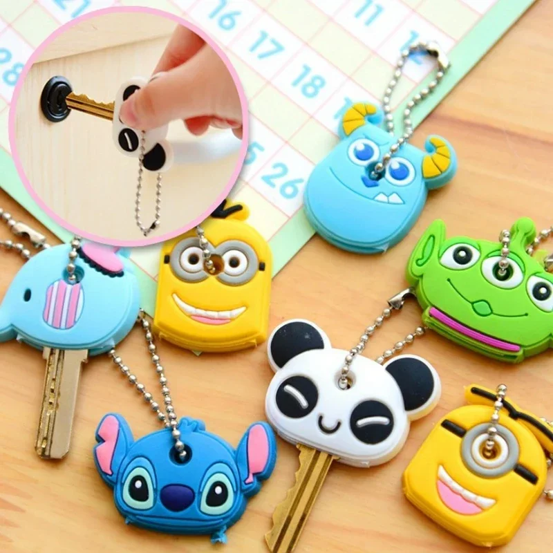 Disney Anime Stitch Pvc Key Set Cute Animal Three Eyes Key Set Cartoon Soft Keychain Key Chain Decoration Pendant Birthday Gifts