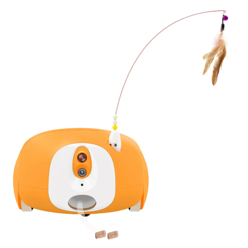 Pet Camera Robot Interactive Electric Cat Soft Plush Automatic Tease Toy Can Remotely Track Pets To Deliver Snacks