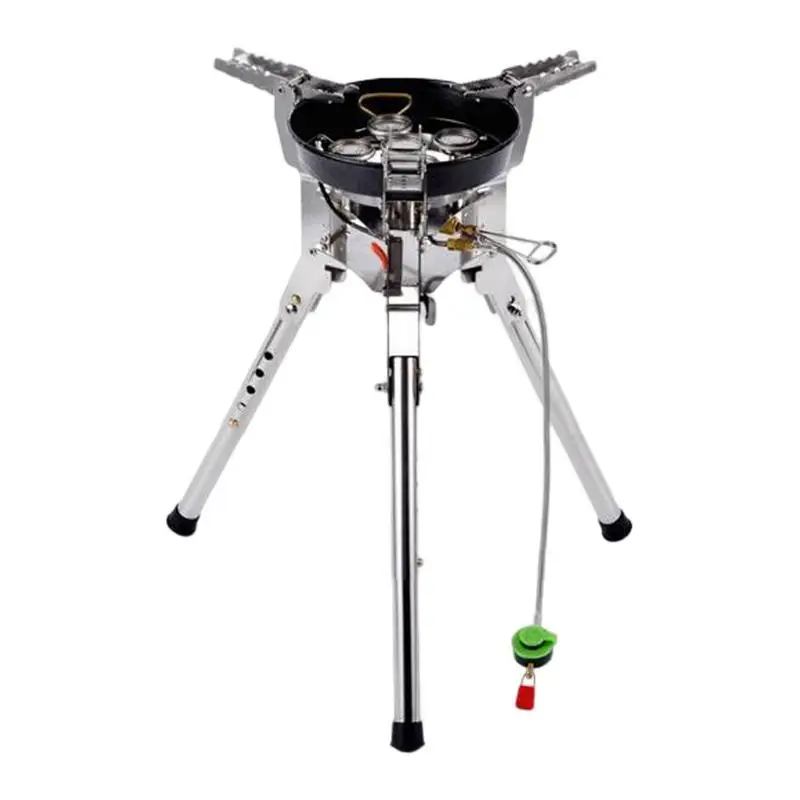 Outdoor Camping Gas Stove Camping Wind Proof Gas Burner Outdoor Strong Fire Stove Portable Foldable Burner With Brackets BRS69