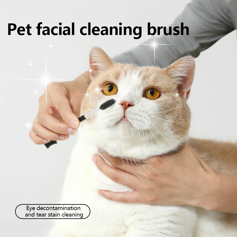 Double-Sided Brush Head Pet Eye Tear Remover Stain Comb Portable Small Cat Puppy Grooming Comb Tools Cleaning Accessories