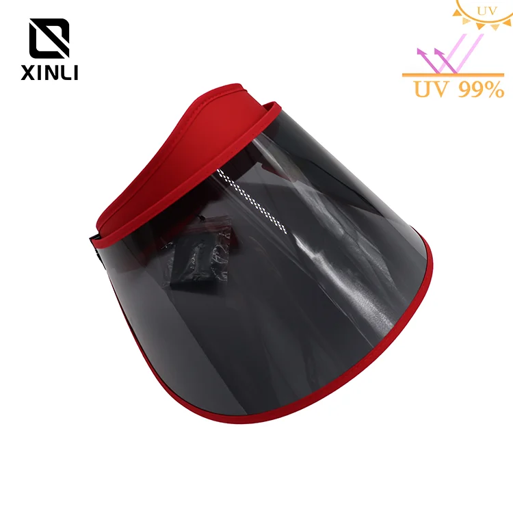 Chapeau de protection solaire rouge pour sports de plein air, casquette de pêche, chapeau de soleil décontracté, lentille souple, pliable, PVC, randonnée, cyclisme, protection UV, nouveau