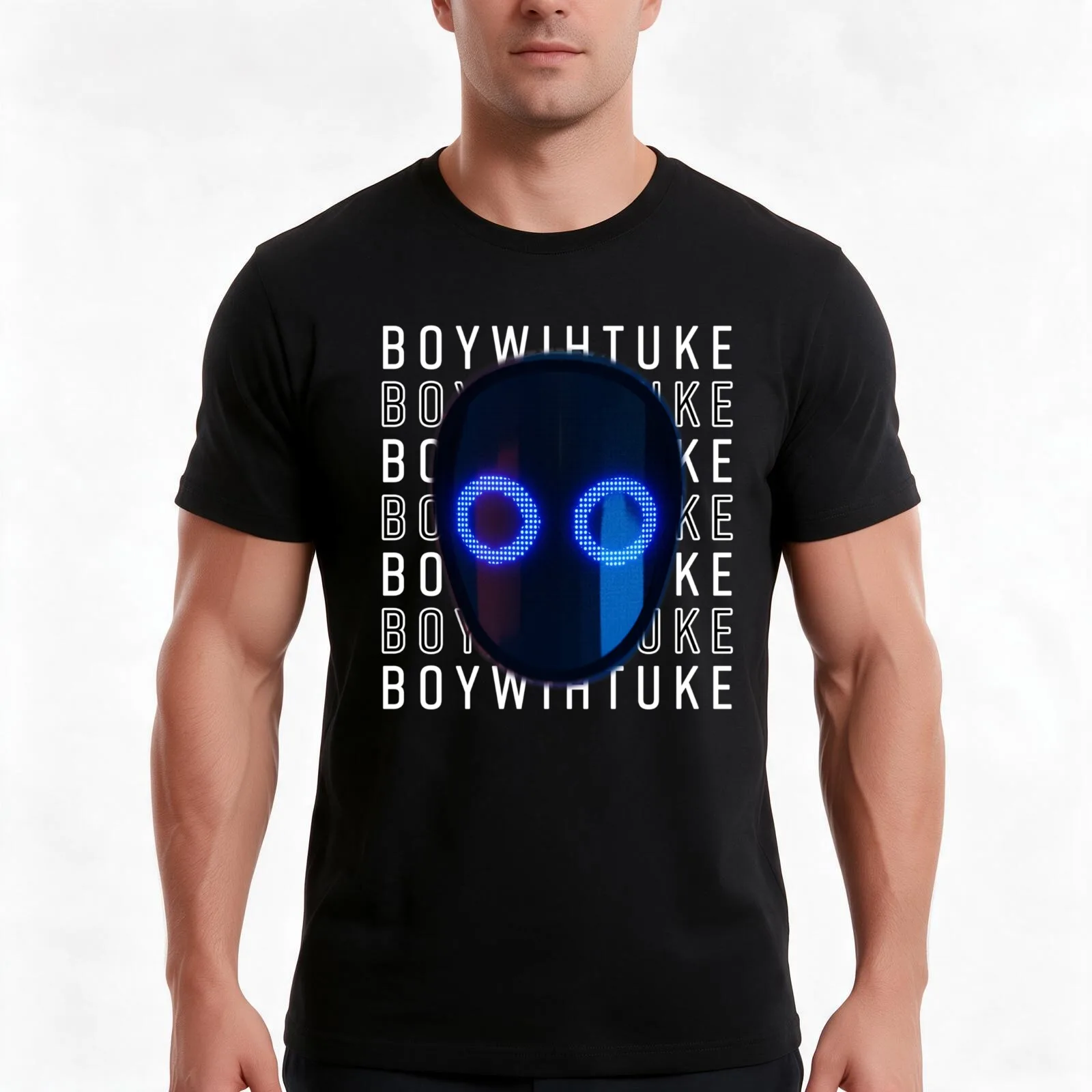 Boywithuke Face, Boywithuke Music T-Shirt, Summer Casual Cotton Tee, Oversized Streetwear Tops, Vintage Graphic Print