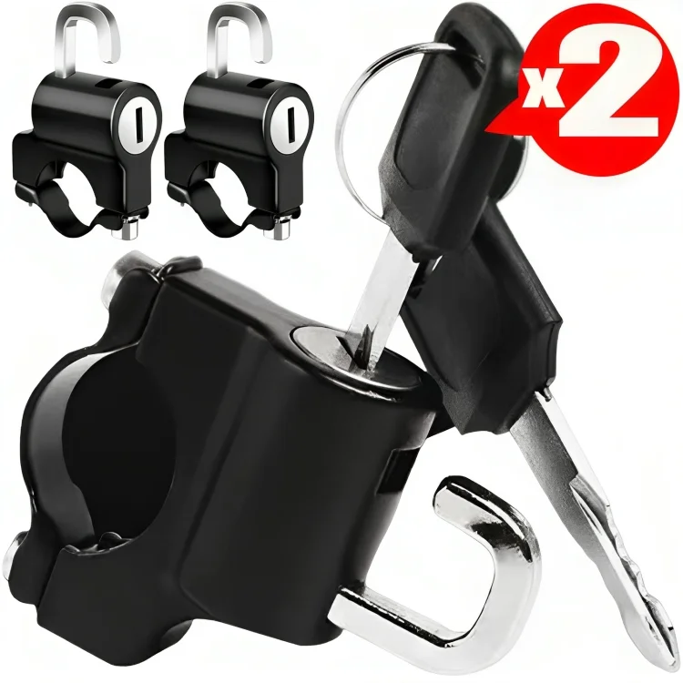 Cerradura para casco nuevo para vehículo eléctrico, artefacto de seguridad antirrobo fijo, batería, cuerda de alambre para motocicleta, gancho de bloqueo para sombrero, accesorios de bloqueo
