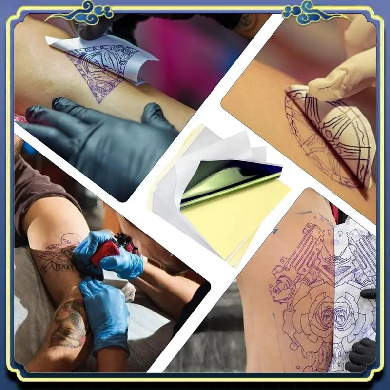 

Portable Tattoo Stencil Paper 40 Sheets Transfer Paper Thermal Stencil Paper A4 Size Stencil Paper For Tattooing Printer