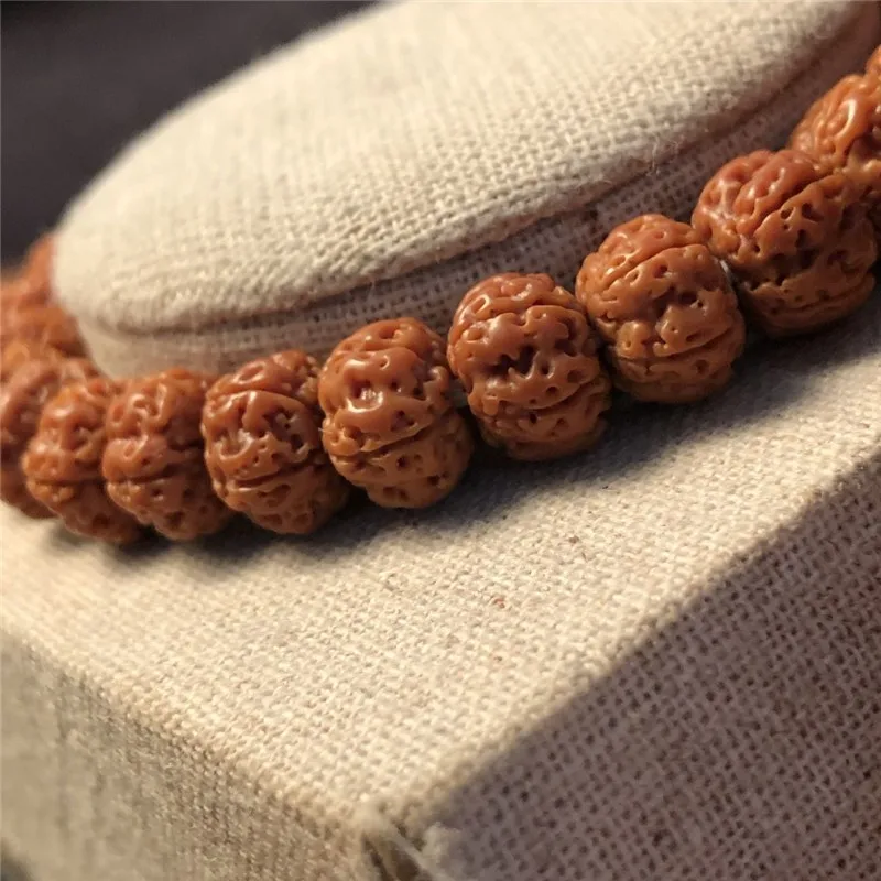 Nature Vajra Bodhi Rudraksha Bracelets Men Meditation Mala Bead Bracelets for Men Women Jewelry Prayer Tibetan Buddhism Bracelet