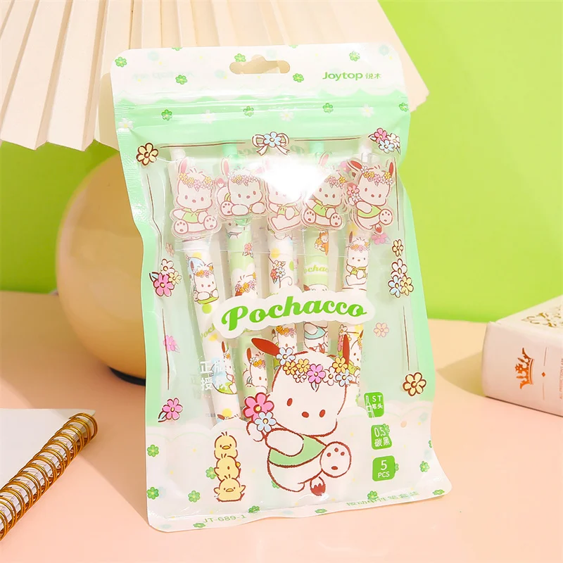 

20 шт/лот Sanrio Kawaii Pochacco Press Gel Pen Cute 0.5 мм черные чернильные ручки подписи рекламные школьные принадлежности офиса