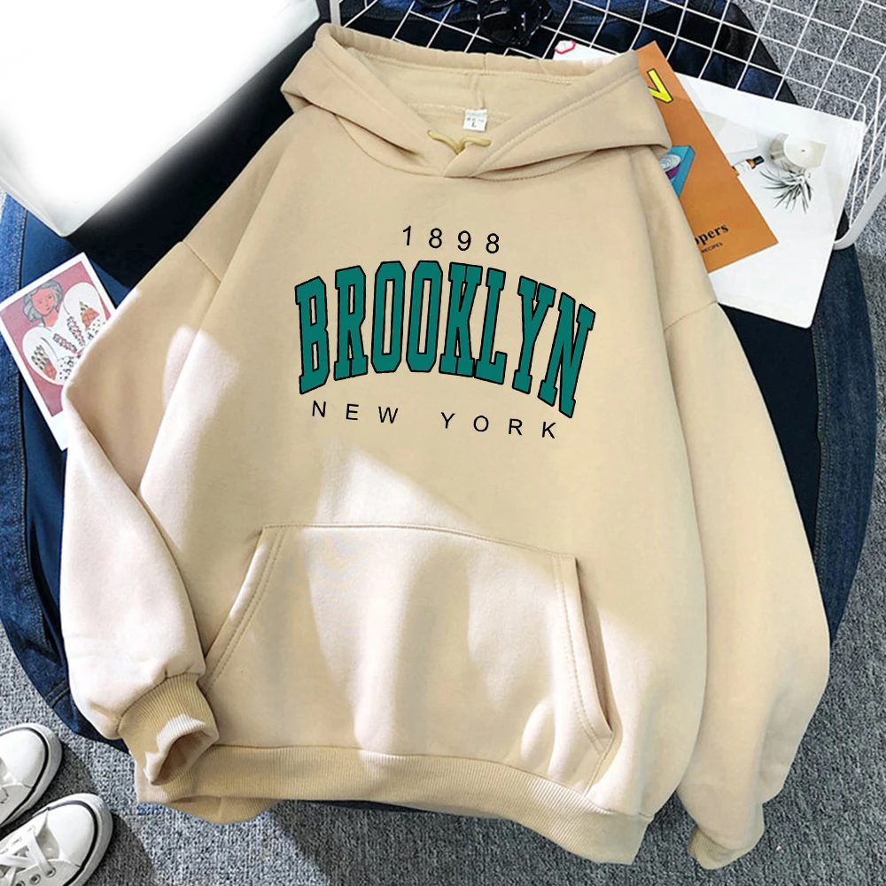 Fashion 1898 Brooklyn New York Hoodies Printed Men Woman Hoodie Hooded Sweatshirts Harajuku Pullovers Unisex Tracksuits Clothing