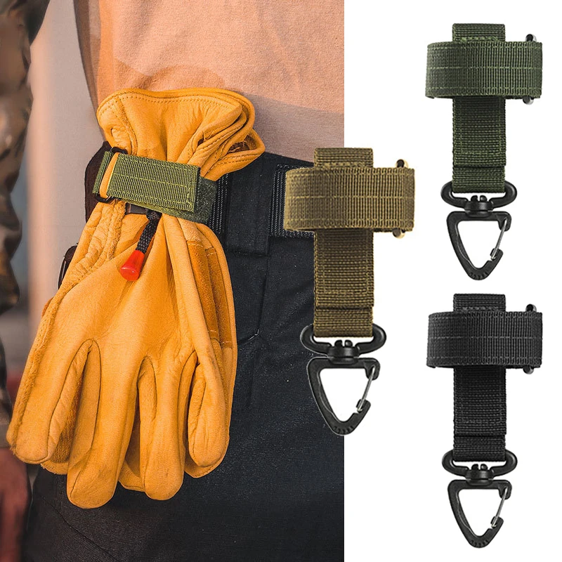 Multi-purpose Nylon Gloves Hook Work Gloves Safety Clip Outdoor Tactical Gloves Climbing Rope Anti-lost Camping Hanging Buck