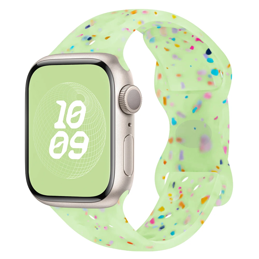 Sport-Silikonarmband für Apple Watch 40 41mm 45mm 44 38 49 Atmungsaktives Armband für iWatch Series 11 10 9 8 7 6 5 3 SE Ultra – Detail 16