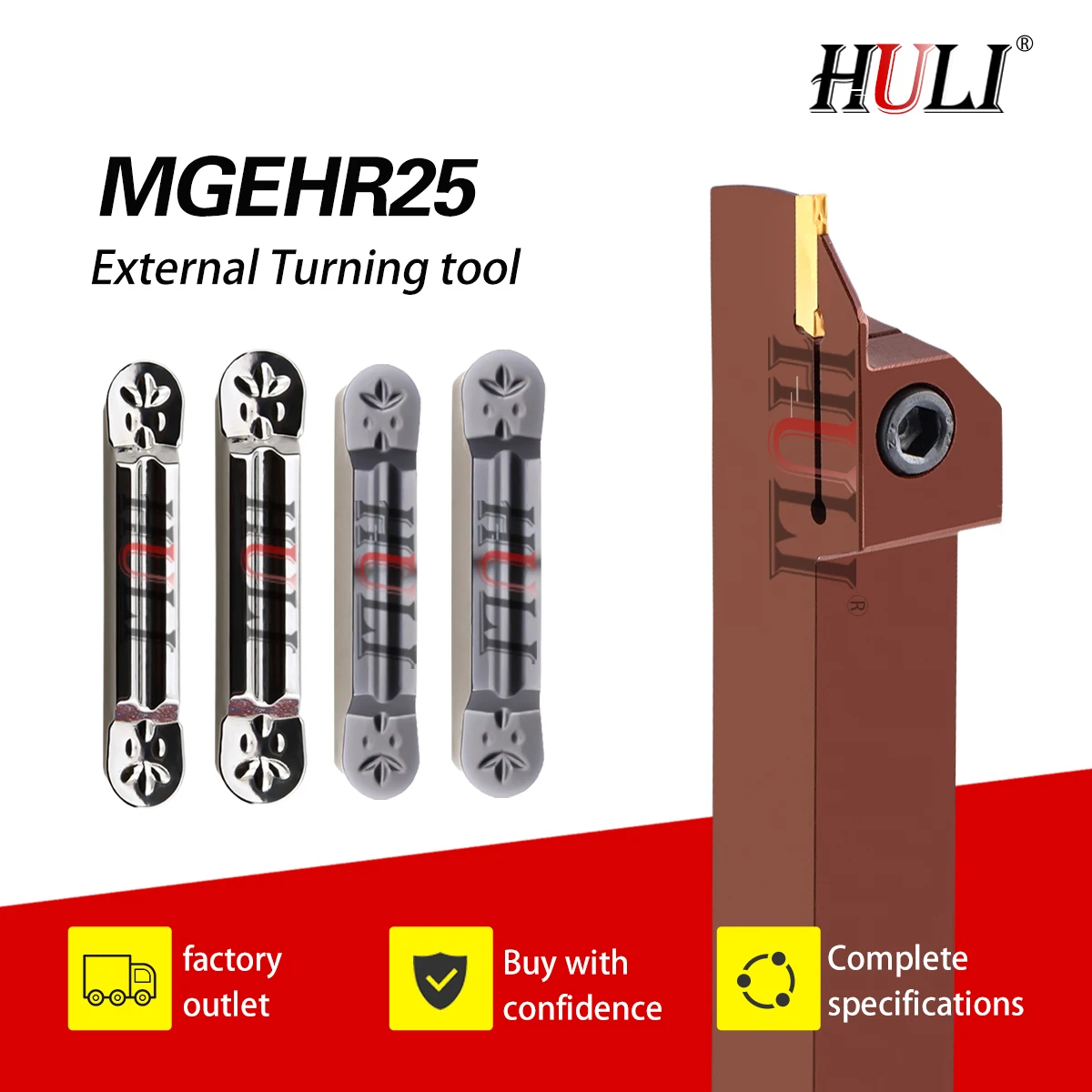 MGEHR2525 2T15 3T19 4T20 5T25 Lengthened Grooving Cutter Bar CNC Lathe Tools Used For MRMN Series Grooving Insert Carbide Alloy