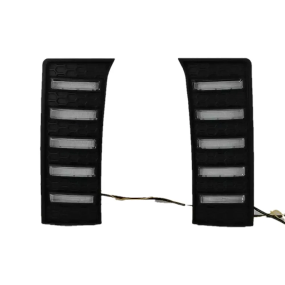 

July King Daytime Running Lights Compatible for Toyota Tundra 2022 2023, 6000K LED DRL+ Streamer Yellow Turn Signals, Start Scan