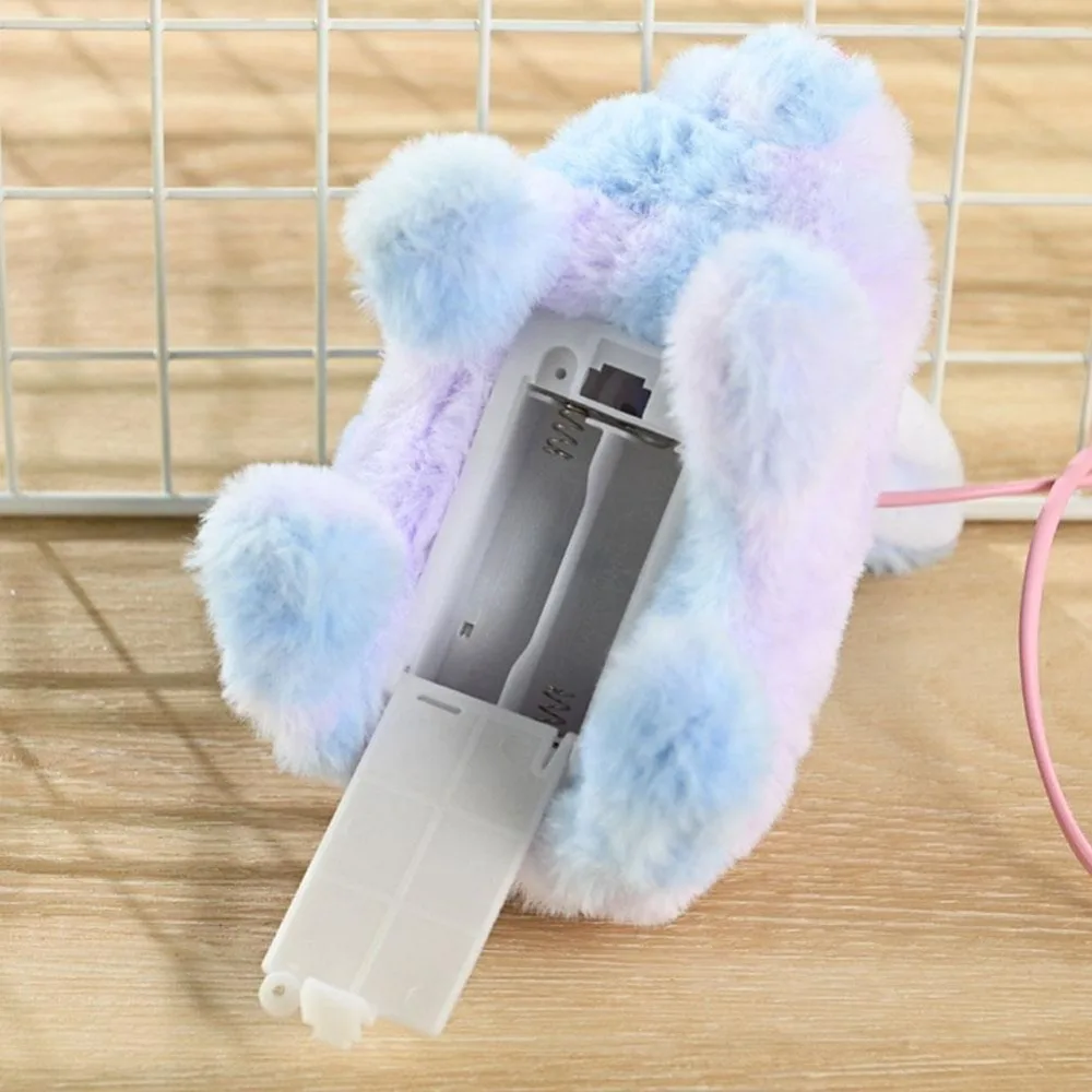

With Sounds and Movements Easter Electric Rabbit Toys Plush Doll with Rope Easter Bunny Toy Simulated Animal Electroacoustic