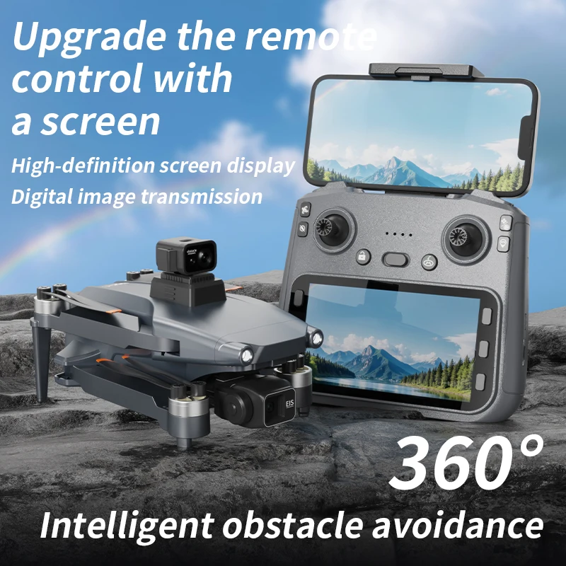 Dron GPS L600 PRO Max 8K con cámara HD profesional, estabilizador de 3 ejes, fotografía aérea, evitación de obstáculos, pantalla FPV, 5KM 6