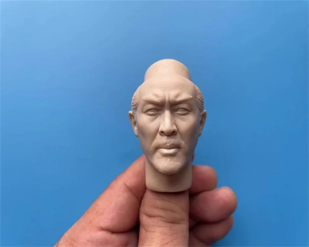 1/6 Male Soldier Zhuge Liang Elderly Edition Unpainted Head Carving Model Toy Accessories For 12'' Action Figure Body In Stock