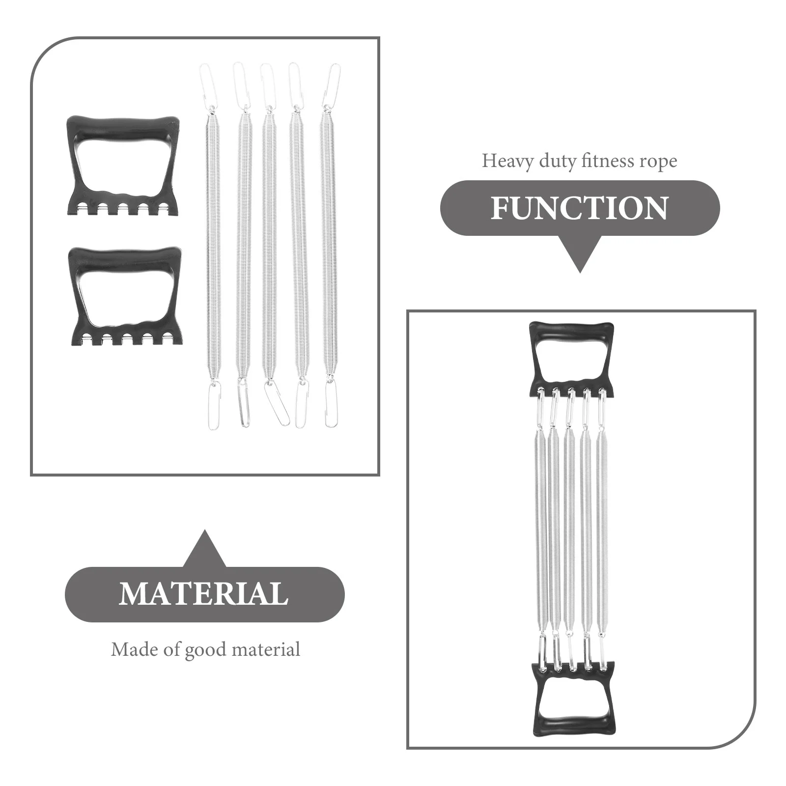 Exercice à ressort à poignée en plastique, conception détachable, poignée confortable, équipement de Fitness pour l'expansion de la poitrine, entraîneur de force réglable