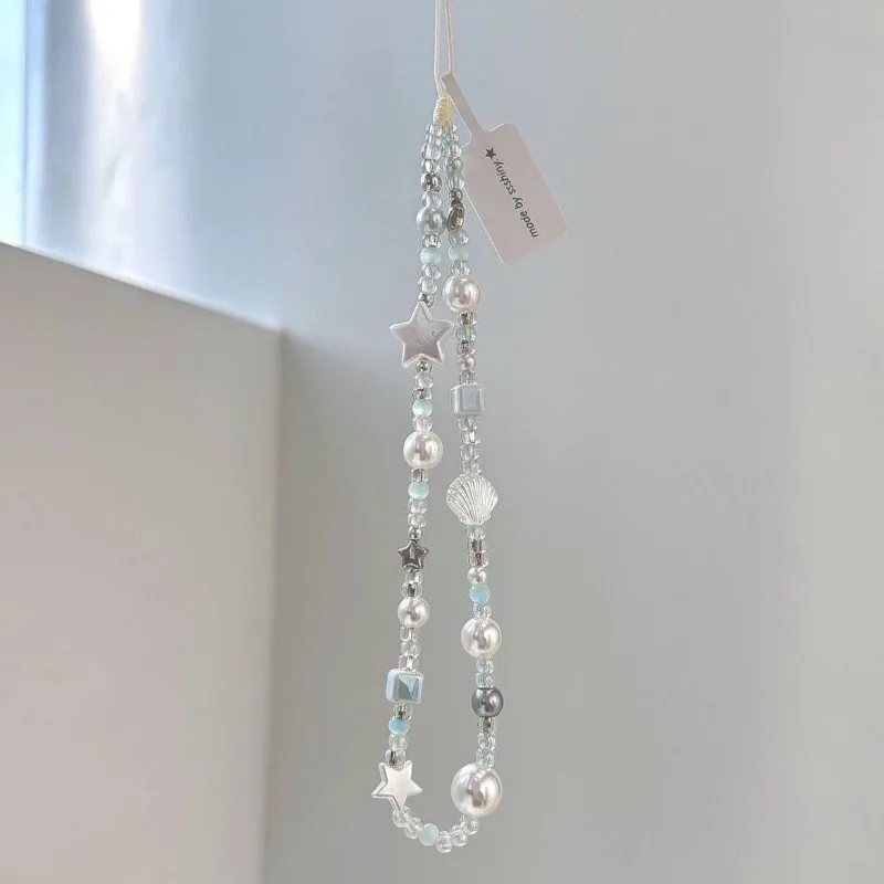 

1 шт. Модный корейский ремешок для телефона с бусинами, подвеска в стиле ретро для камеры телефона/CCD-камеры, повседневный ремешок-шнурок с милой звездой для наушников