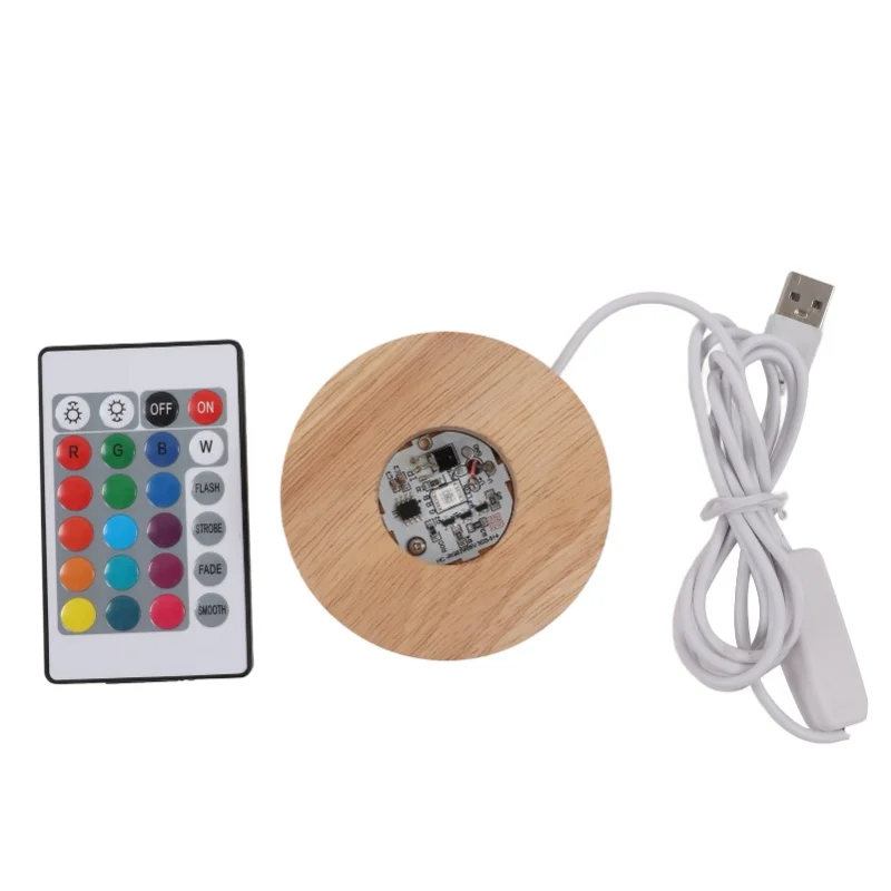 

Светодиодная подставка из дерева, экологичная, элегантная, прочная, долговечная, универсальная, цветная светодиодная основа