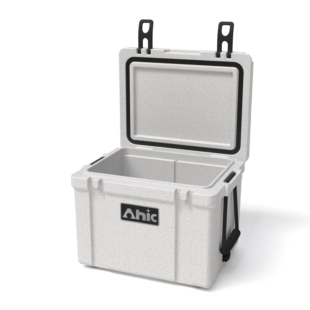 25L Fishing Cooler Marble White Color Ice Box friendly Features Rotomolding Hard Cooler for Outdoor Camping Travel Picnic view 2