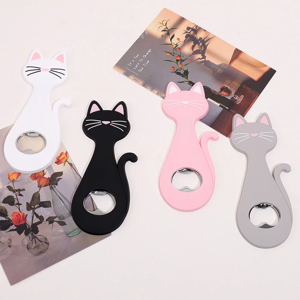 Cat Custom Name Beer Bottle Opener Customized Text Fridge Magnet Magnetic Laser Engraving Gift Personalized Name Bottle Opener - view 2