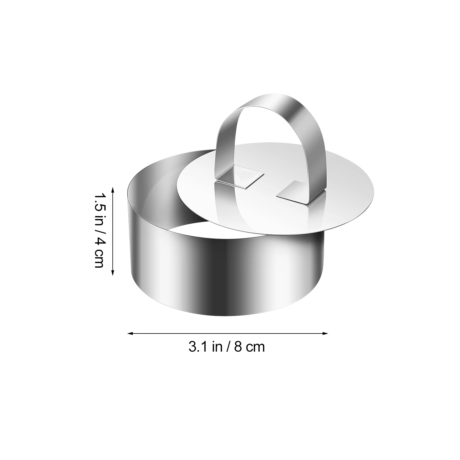 

8 set Stainless Steel 8 Sets Round Ring Molds For Baking Dessert Mousse Pie Chocolate Cake Base Kitchen Restaurant Hotel Use