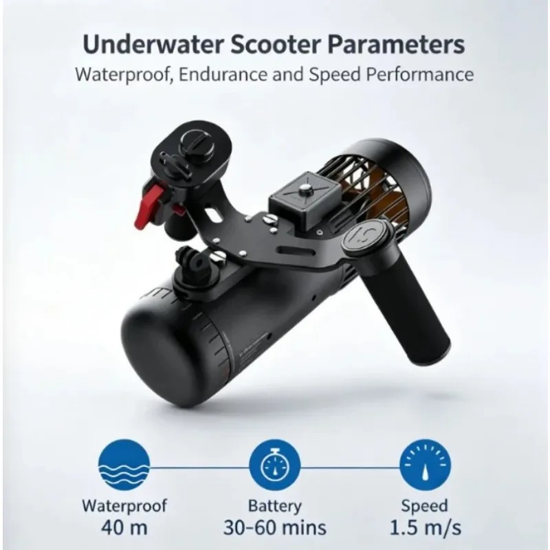 S1 Pro Underwater Thruster 40m Waterproof Depth Waterscooter For Snorkeling Dive Swimming Freediving Aquatic Sports Tool