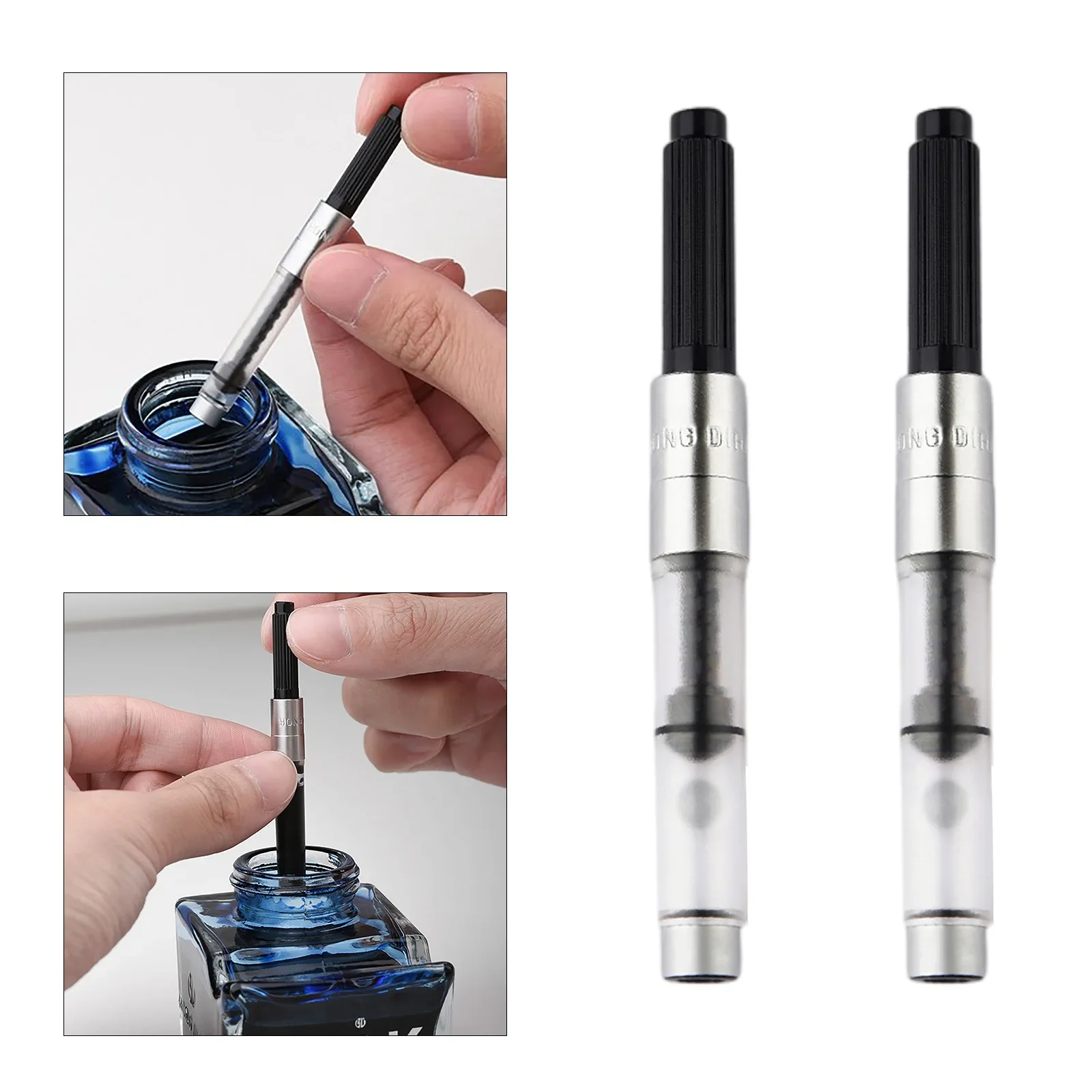 Rotary ink Absorber Filler Cartridge Ink Converter Fountain Pen Ink Suction 34 caliber Pen Parts for Hongdian 1850 2pcs\set