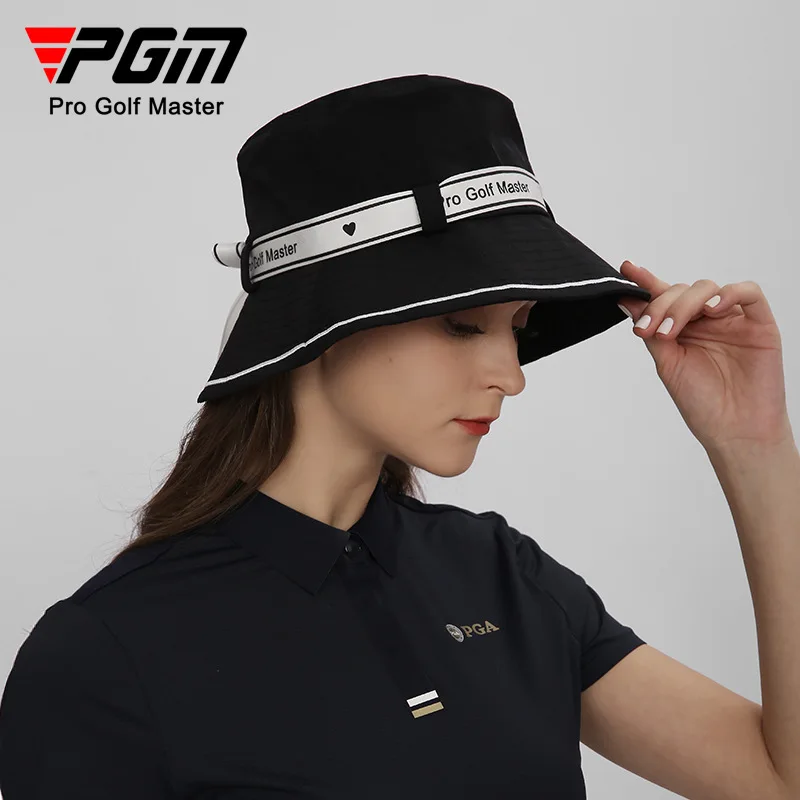 PGM cappello da Golf da donna con cinturino ad arco berretto da pescatore parasole e protezione solare interno fascia assorbente dal sudore Design