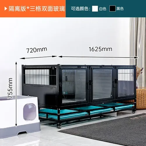 Cage Pet Shop Dog Crate Display Cabinet Hospital Foster Glass Cat Cabinet Breeding Cat Cage Isolation Rescue