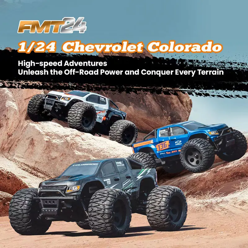 FMS FMT24 1/24 Colorado Rc Remote Control Electric 4x4 Off-Road Two Speed Wave Box High-Speed Model Car Toy