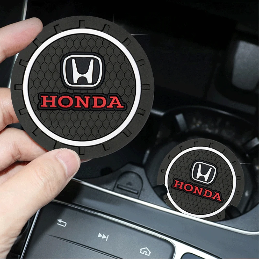 1/2 قطعة قاعدة أكواب السيارة سيليكون كوب ماء فتحة سجادة ضد الإنزلاق منصات PVC لهوندا موجين إلهام XR-V CR-V UR-V CR-Z صالح نوع R نوع S