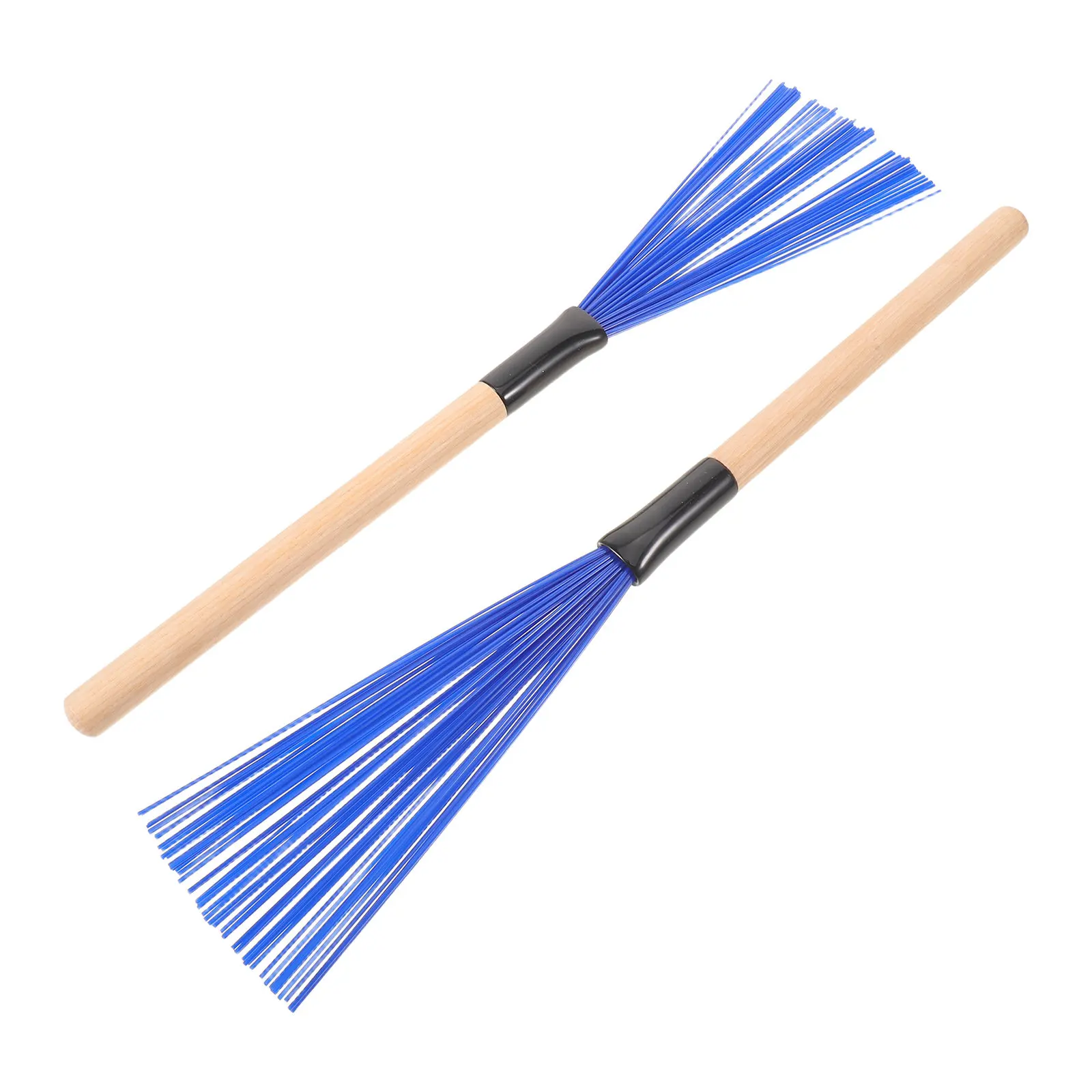 Stainless Steel Wire Drum Brushes Soft Drumsticks for Acoustic Drum Kit Jazz Rock Percussion Playing Practice Drummer Tools
