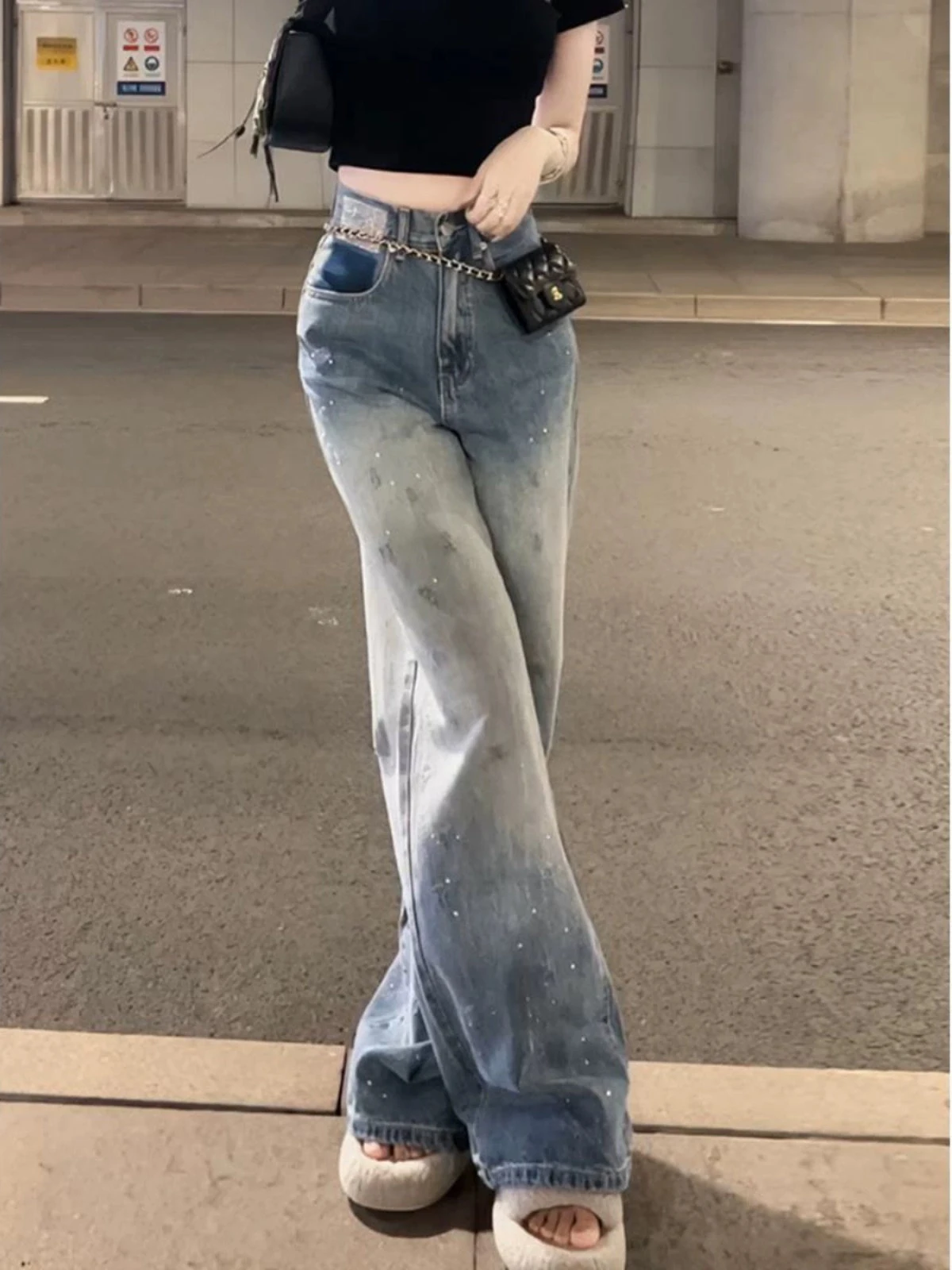 

Summer New High Waist Slim Women Jeans Casual Loose Fashion Street Woman Jeans Basic Simple Straight Leg Pants Female Chicly