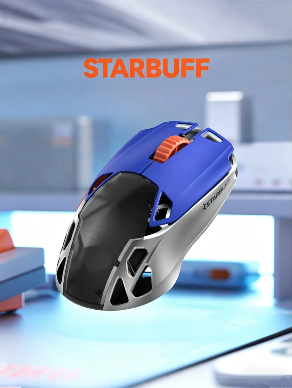 PANDAER STARBUFF IQUNIX NearLink Wireless Bluetooth Esports Mouse Q101 Super Lightweight Alloy Gaming Mouse PAW3395 26000dpi