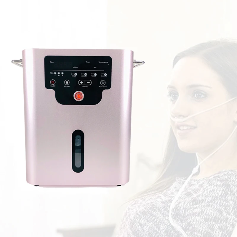 Wellness Use 99.99% High Purity 600ml/min H2 Generator SPE PEM Hydrogen Inhalation Therapy Machine