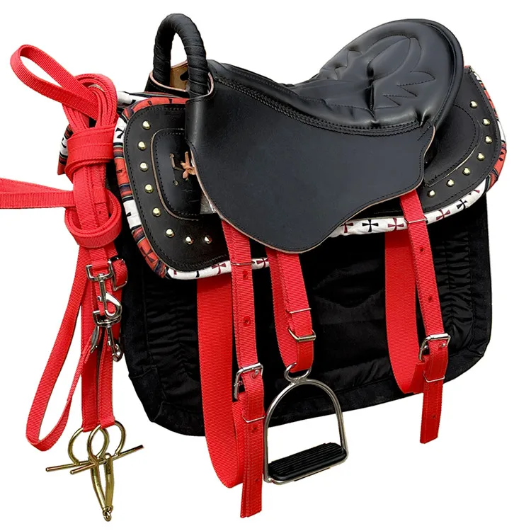 Large Complete Mongolian Saddle Full Tack Kit New Cowhide Material Premium Equestrian Equipment For Horse Riding And Training