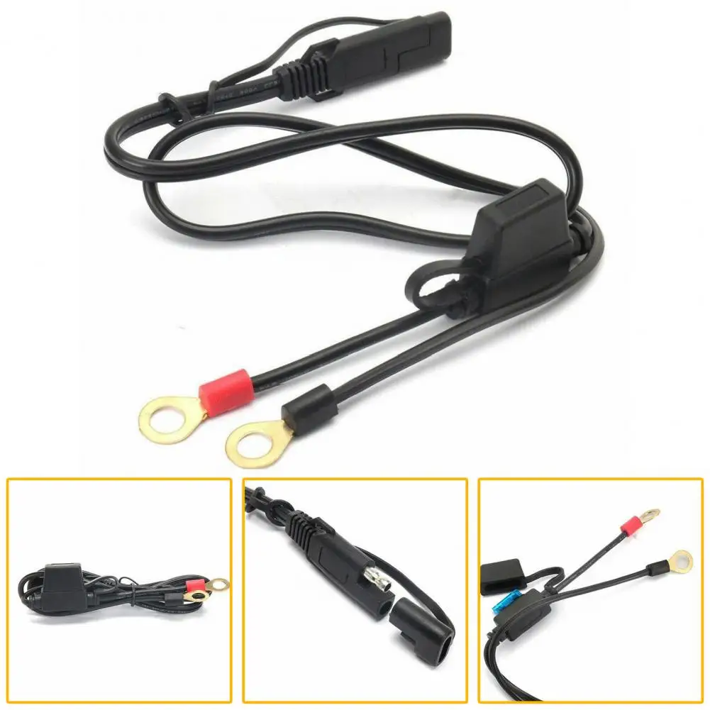 Quick Disconnect Cable  Practical Motorcycle Battery Charger Cord  Heat-resistant SAE Extension Wire